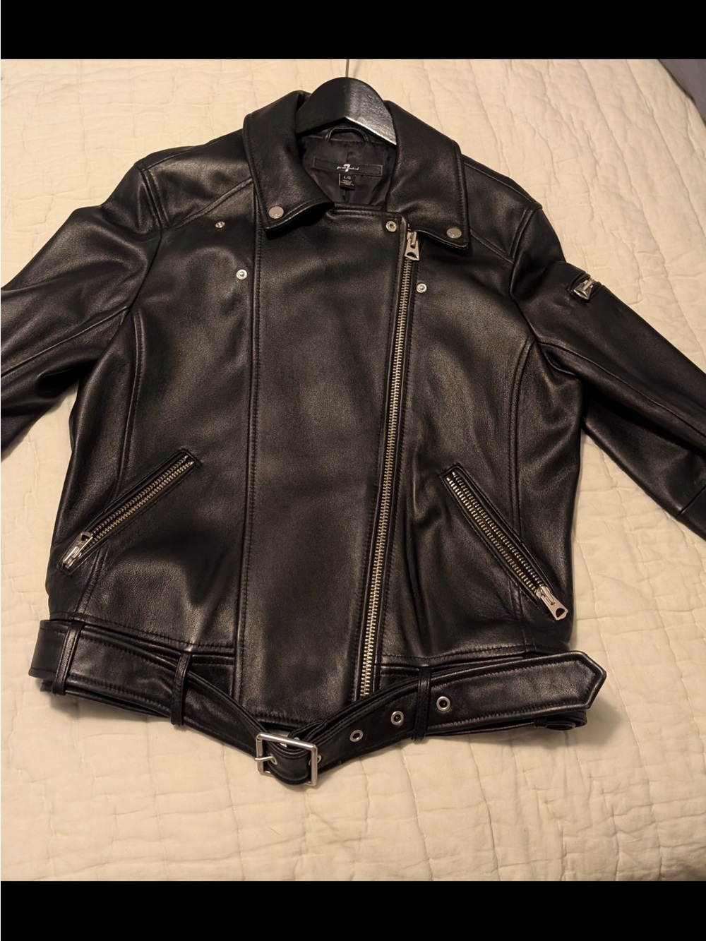 Women’s Black Leather Biker Jacket - Classic Moto Style
